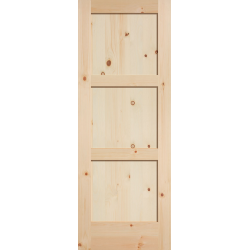 Knotty Pine 3 Panel Equal