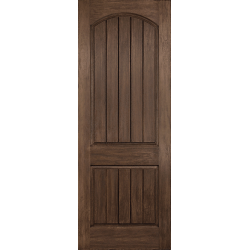 Rustic Planked 2 Panel Arch Top 8 ft